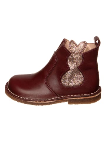 kmins Leder-Boots in Dunkelbraun/ Gold