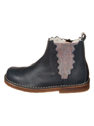 kmins Leren chelseaboots donkerblauw
