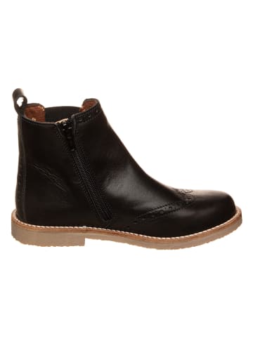 kmins Leren chelseaboots zwart