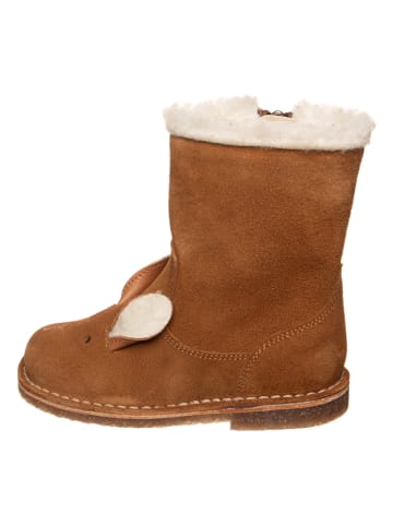kmins Leder-Winterstiefel in Hellbraun