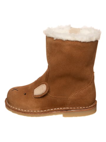 kmins Leder-Winterstiefel in Hellbraun