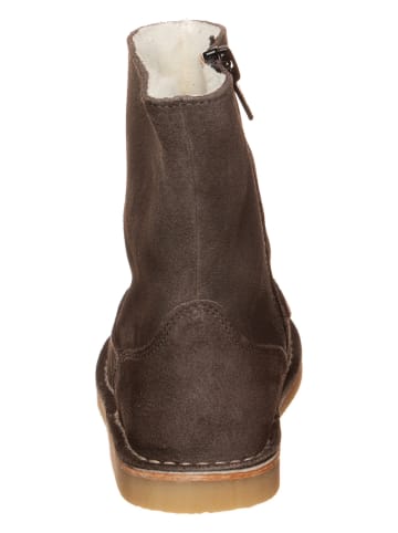 kmins Leder-Winterboots in Dunkelbraun