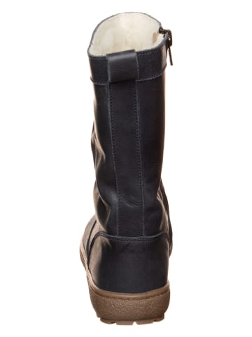 kmins Leder-Winterstiefel in Dunkelblau