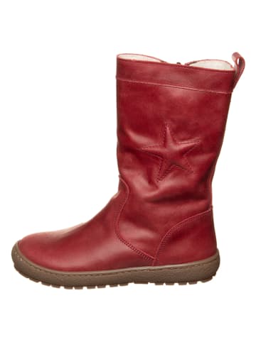 kmins Leder-Winterstiefel in Rot