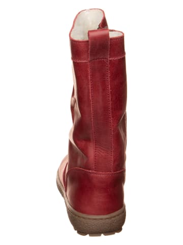 kmins Leder-Winterstiefel in Rot
