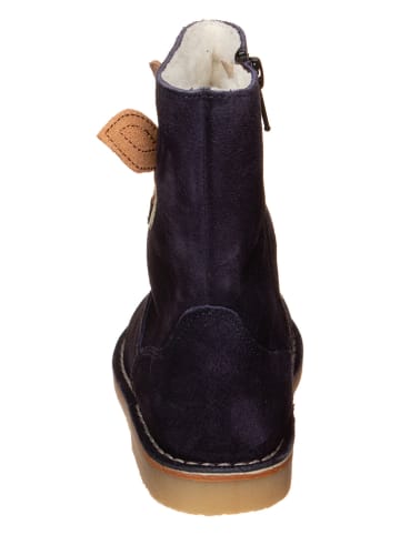 kmins Leren winterboots donkerblauw