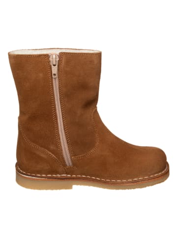 kmins Leder-Winterboots in Hellbraun