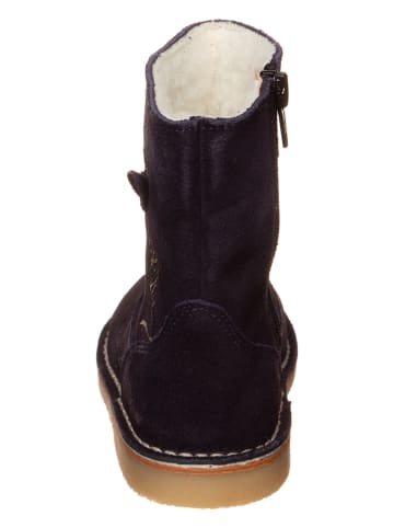 kmins Leren winterboots donkerblauw