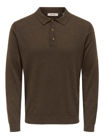 ONLY & SONS Poloshirt " Loui" in Dunkelbraun