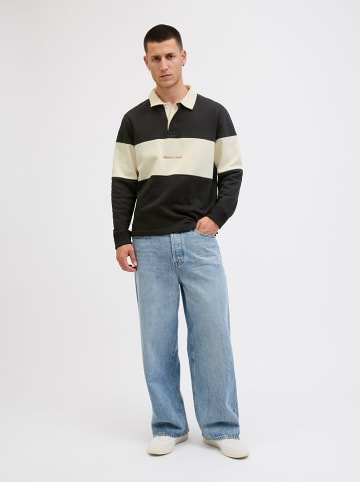 Jack & Jones Sweatshirt in Schwarz/ Creme