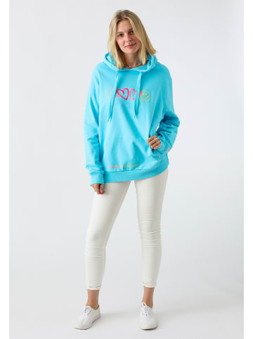 Zwillingsherz Hoodie "Doppelherz" in Türkis