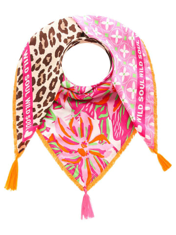 Zwillingsherz Viereckstuch "Wild Summer Dschungel" in Bunt - (L)130 x (B)130 cm