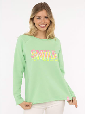 Zwillingsherz Longsleeve "Smile" in Grün