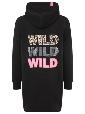 Zwillingsherz Sweatkleid "Wild Wild Wild" in Schwarz