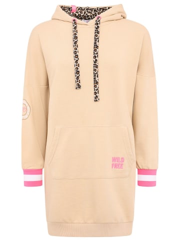 Zwillingsherz Sweatkleid "Wild Free" in Orange/ Pink