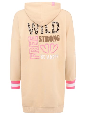Zwillingsherz Sweatjurk "Wild Free" oranje/roze
