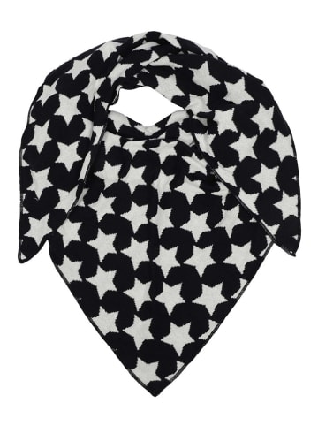 Zwillingsherz Dreieckstuch "Sterne" in Schwarz - (L)200 x (B)100 cm