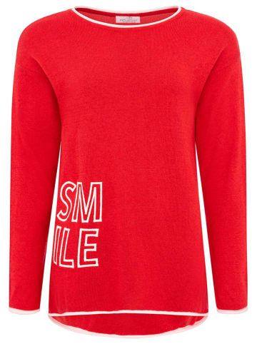 Zwillingsherz Sweter "SMILE" w kolorze czerwonym