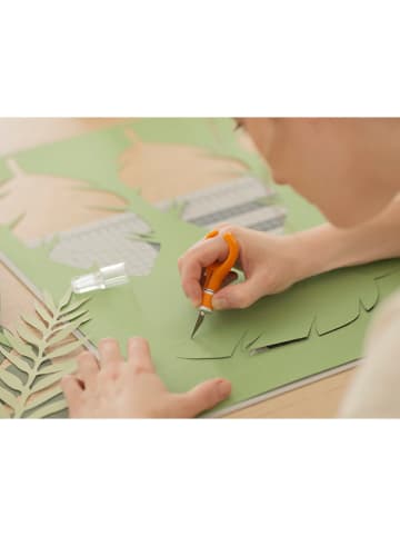 Fiskars Finger-Drehbastelmesser "Softgrip" in Orange - (L)11,2 cm