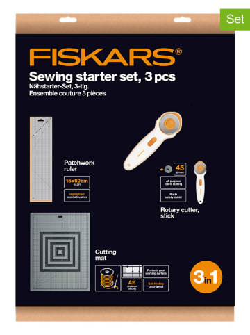 Fiskars 3-delige naai-starterset zilverkleurig