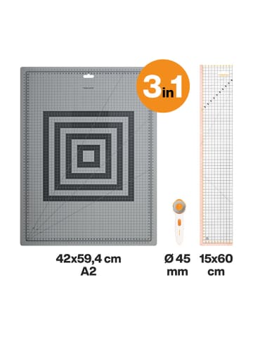 Fiskars 3-częściowy zestaw w kolorze srebrnym