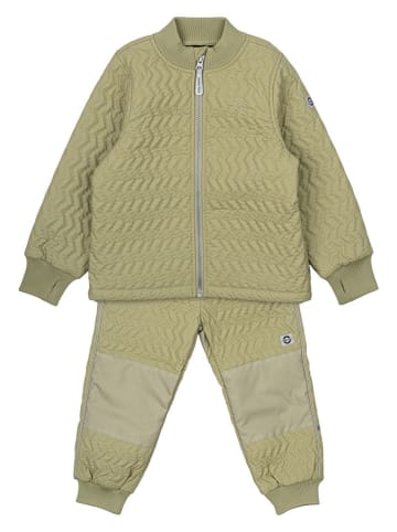 mikk-line 2-częściowy zestaw termiczny w kolorze zielonym