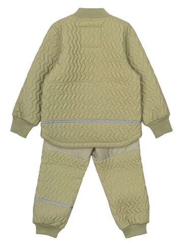 mikk-line 2-częściowy zestaw termiczny w kolorze zielonym