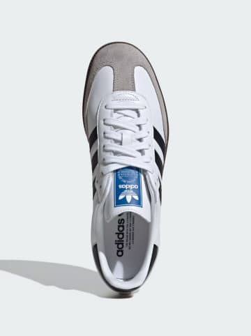 adidas Skórzane sneakersy "Samba OG" w kolorze biało-szaro-czarnym