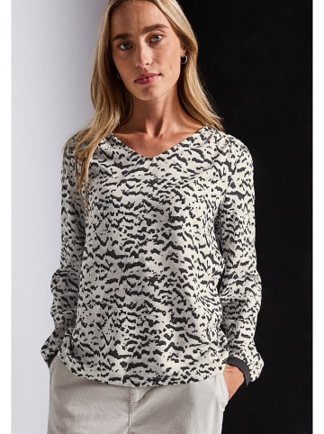 Street One Bluse in Weiß/ Schwarz