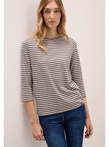 Cecil Longsleeve taupe/wit