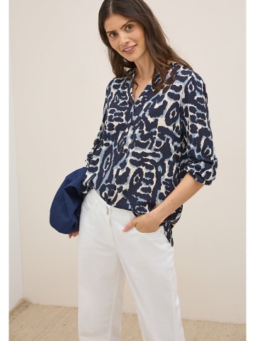 Cecil Bluse in Dunkelblau/ Creme
