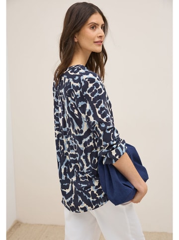 Cecil Bluse in Dunkelblau/ Creme