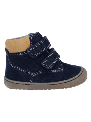 Richter Shoes Leder-Sneakers "Maxi" in Dunkelblau/ Beige