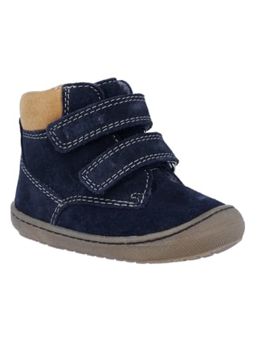 Richter Shoes Leder-Sneakers "Maxi" in Dunkelblau/ Beige