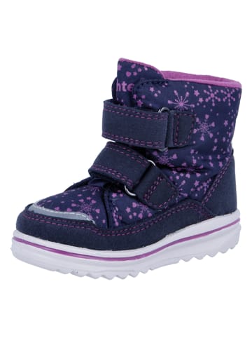 Richter Shoes Kozaki zimowe "Snow" w kolorze granatowo-fioletowym