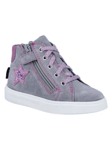 Richter Shoes Skórzane sneakersy "Flora" w kolorze jasnoróżowo-szarym