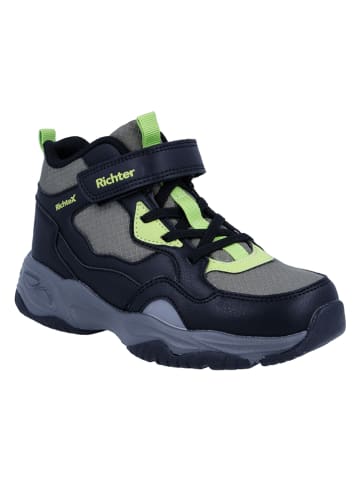Richter Shoes Trekkingboots "Jamie" in Schwarz/ Grau/ Limette