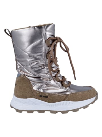 Richter Shoes Kozaki zimowe "Venture" w kolorze srebrno-jasnobrązowym