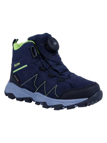 Richter Shoes Skórzane botki trekkingowe "Kyle" w kolorze granatowym