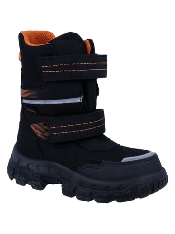 Richter Shoes Kozaki zimowe "Davos" w kolorze czarno-pomarańczowym