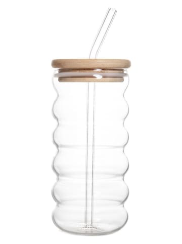 Homla Kubek "Bubbly Summer" w kolorze jasnobrązowym - 450 ml