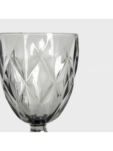 Homla 4-delige set: wijnglazen "Luno" grijs - 340 ml