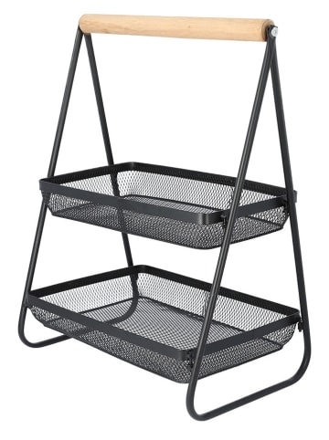 Homla Etagere ''Gridio'' in Schwarz - (B)51 x (H)38 x (T)25 cm