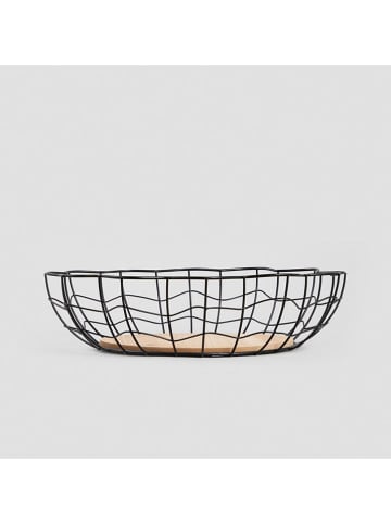 Homla Decoschaal "Blume" zwrat/beige - (H)8 x Ø 30 cm