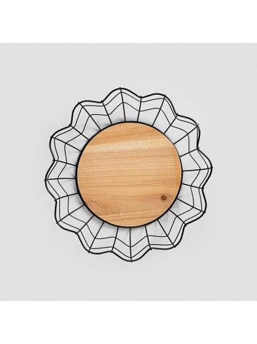 Homla Decoschaal "Blume" zwrat/beige - (H)8 x Ø 30 cm
