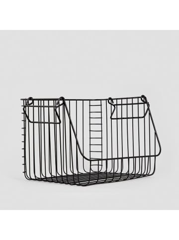 Homla Aufbewahrungskorb ''Eyre'' in Schwarz - (B)29 x (H)20 x (T)21 cm
