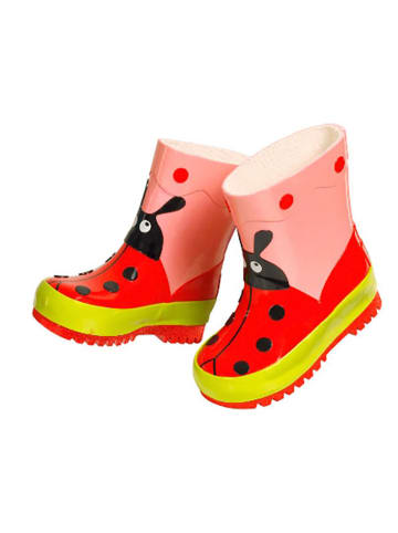MaxiMo Gummistiefel "Marienkäfer" in Rot/Gelb/Rosa