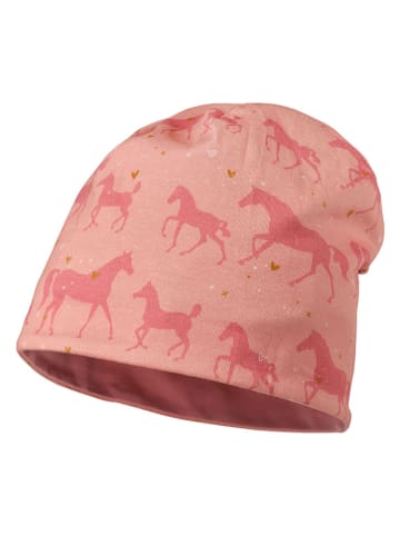 MaxiMo Dwustronna czapka beanie w kolorze jasnoróżowym