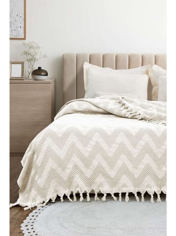 Colourful Cotton Tagesdecke "Naomi" in Creme/ Beige