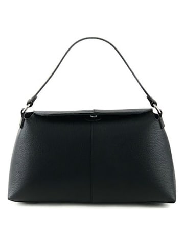 Marlon Leder-Henkeltasche "Gabela" in Schwarz - (B)35 x (H)17 x (T)12 cm